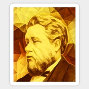 Charles Spurgeon Golden Colourful Portrait | Charles Spurgeon Artwork 10 Sticker